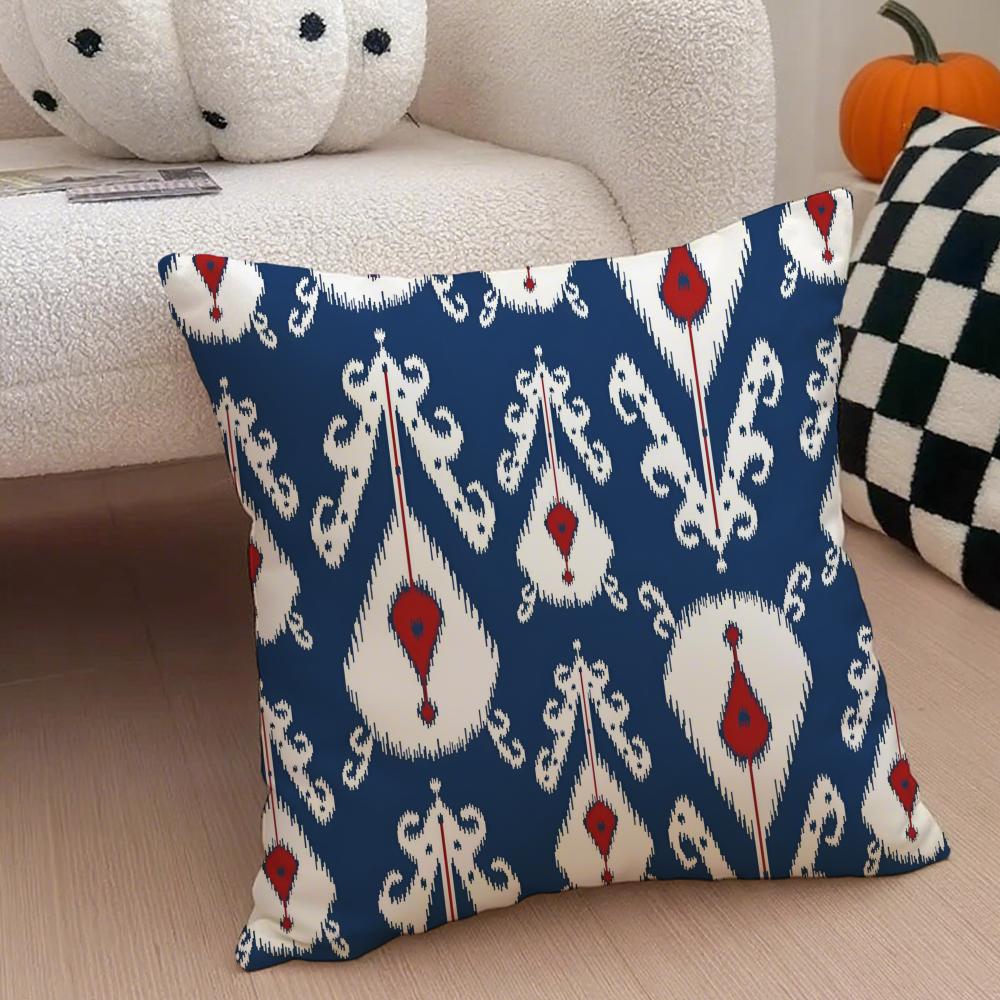 Russianstyle pattern Cushion Cover Throw Pillow Cover Hidden Button Durable Polyester Chair Cushion
