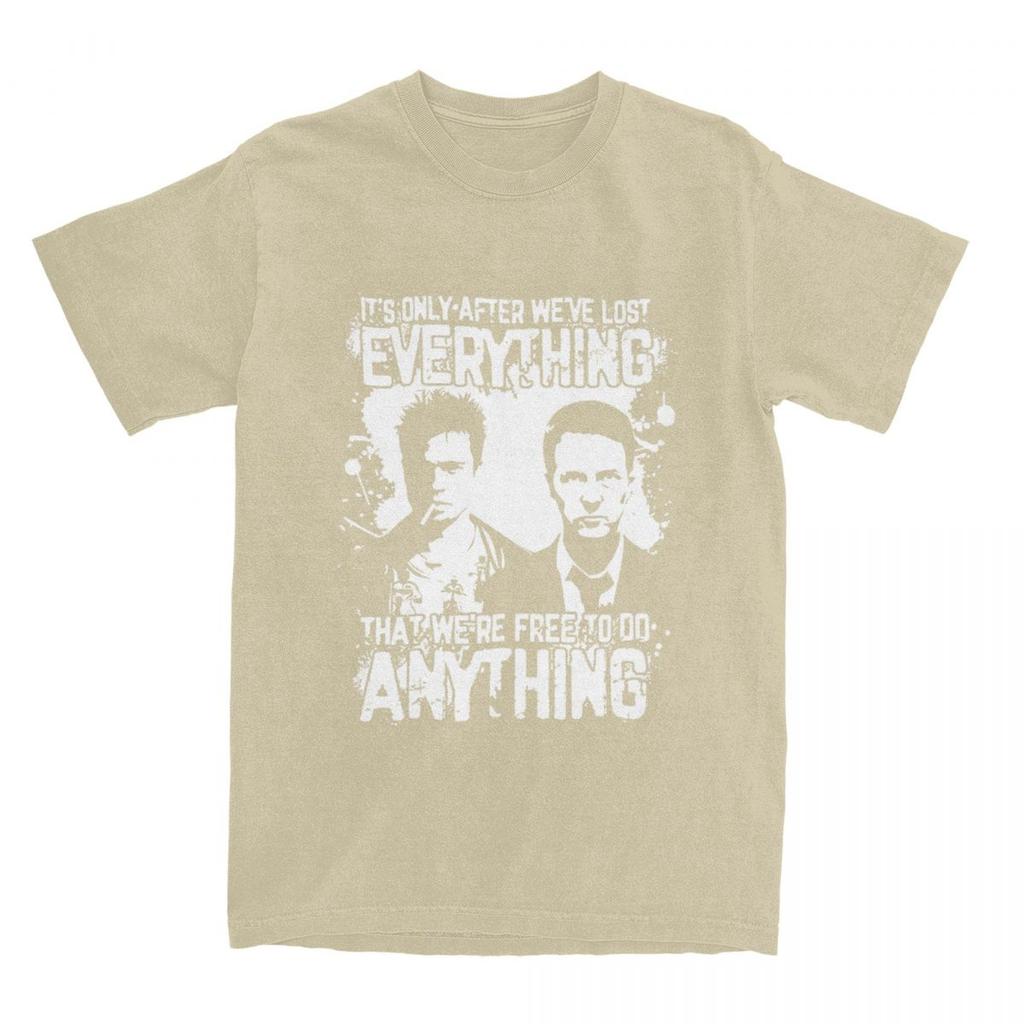 Fight Club Quote T Shirts Men's Pure Cotton Crazy T-Shirts O Neck Tyler Durden Tee Shirt Short Sleeve Clothes Gift Idea