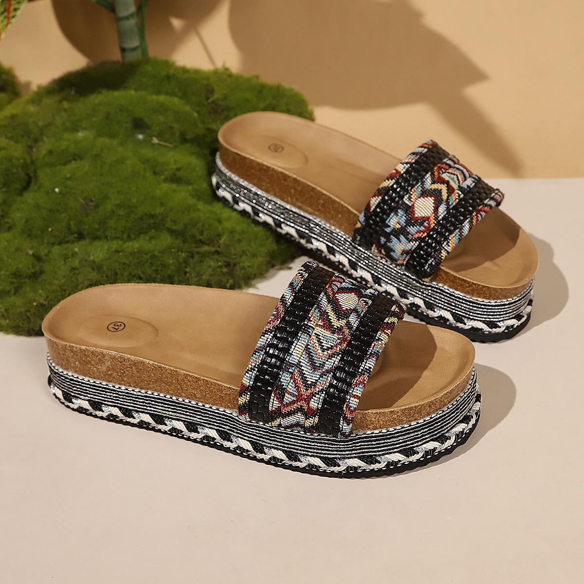 New Style Thick-soled Shoes, Large Size Shoes, Slippers, Beach Shoes, Women s Shoes 35 чёрный