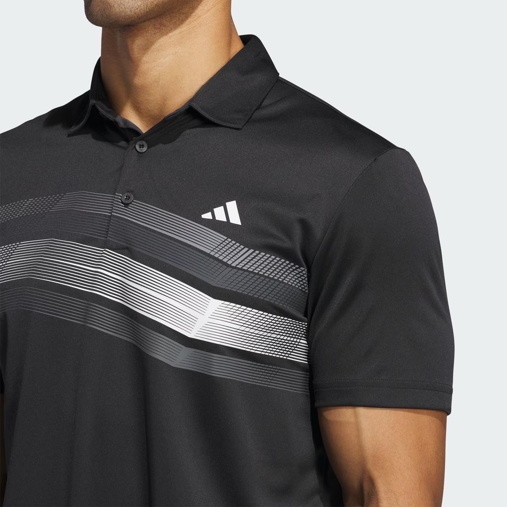 Adidas Core Series Chest Stripe Logo Golf Comfortable Short Sleeve Polo Shirt Men Tops Black IX2018