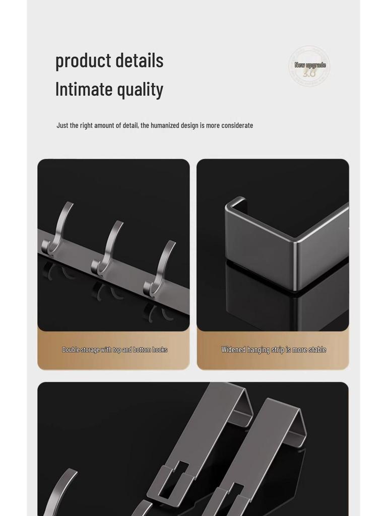 Über-Tür Ohne Bohren Mantel- und Hutablage mit Haken zur Schlafzimmeraufbewahrung