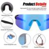 Kapvoe Cycling Glasses for Men Bike Sunglasses Sports Goggles MTB Bicycle Eyewear, Riding Protection, UV400,Running