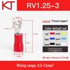 Kaisheng Round Pre-insulated Copper Terminal Lug RV1.25-3.5-4-5-6-8-10-12