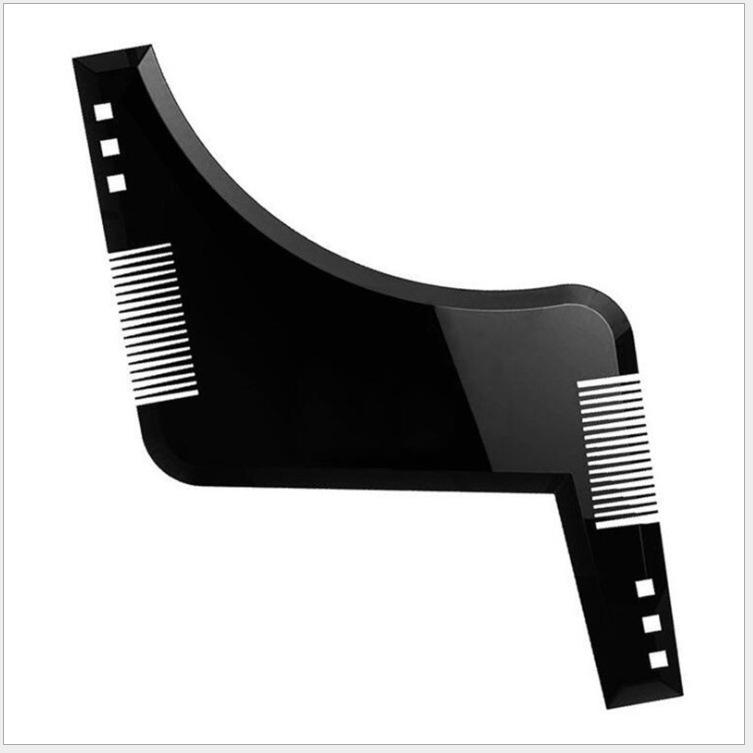 Men's Beard & Sideburn Styling Comb with Brush and Trimming Template