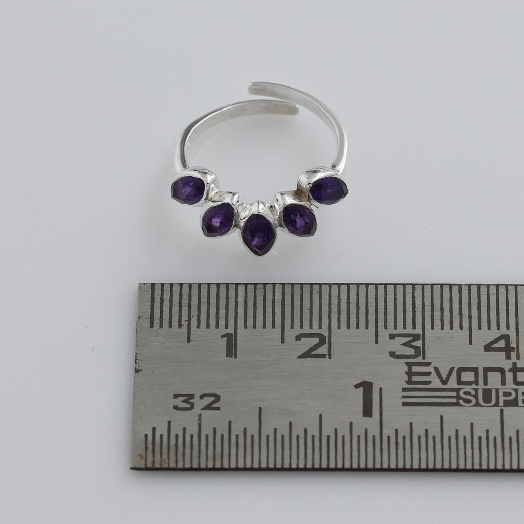 Amethyst Silver Ring, February Birthstone Jewelry, 925 Sterling Silver Handmade Jewelry, Women Silver Ring, Gift For Her Ar8952