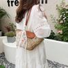 Ribbon Design Small Straw Crossbody Bags for Women 2024 Fashion Summer Shoulder Bags Lady Travel Handbags Female Weave Beach Bag