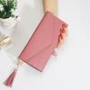 Women's Long Korean-Style Wallet with Heart Pendant and Tassel