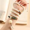 White Jade Bodhi Root 108-Bead Lotus Bracelet for Men and Women - Wenwan Prayer Beads