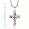 Moda vintage crusader freemason pingente masculino cruz minimalista colar de pingente de moda masculina