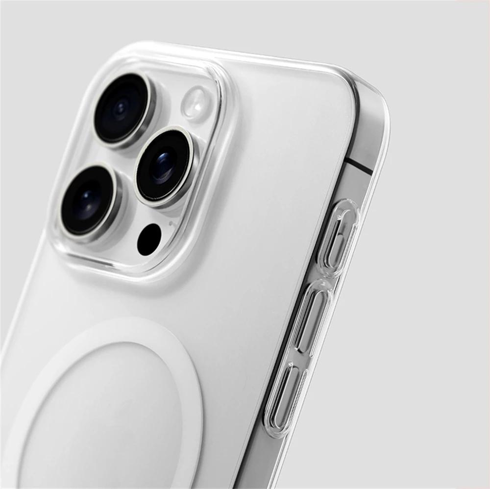 Klare Ultrastarke Magnetische Handyhülle für iPhone 16 Pro Max 11 12 13 14 15 - Vergilbungsresistent Langlebig Transparent Schutzhülle