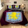 Aston Villa FC Pattern Bedding Home Decoration Birthday Gift ( 1 duvet cover + 2 pillowcase, without core),fan merchandise.