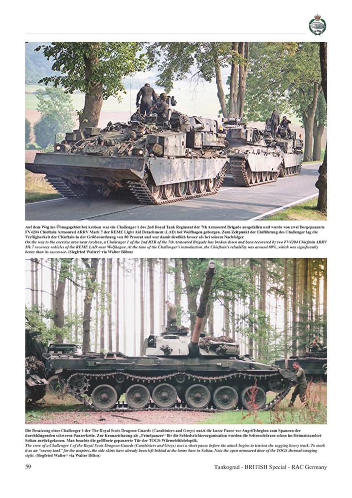Tankograd German RAC Armoured Vehicles of the Royal Armoured Corps in West Germany during the Cold War, 1950s-1990s, Model Reference Book TG-F9039