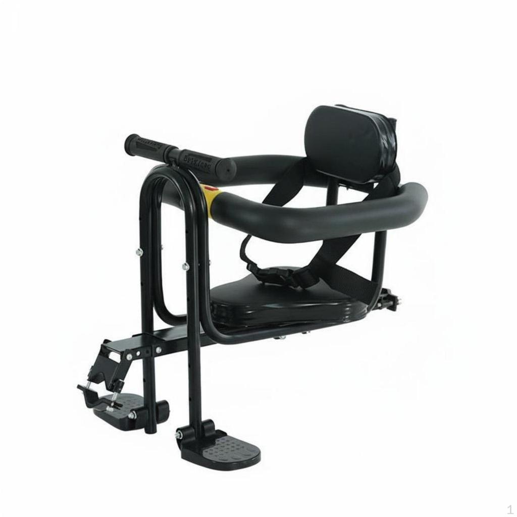 Front Mounted Child Bike Seat Belt Kids with Guardrail Easy Installation Biking Accessory