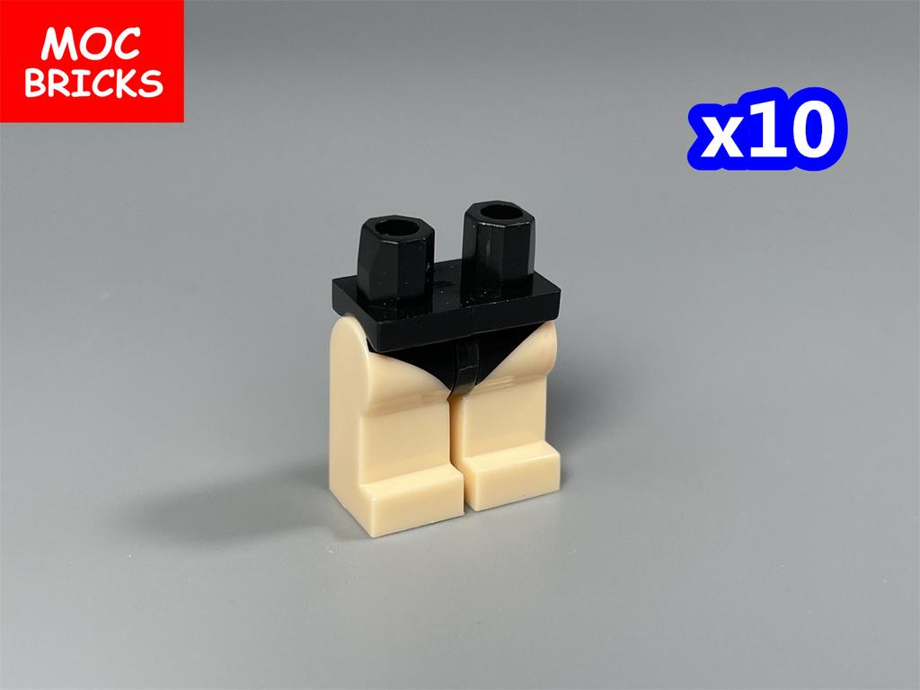 10pcs MOC Bricks Torso Body Man Muscle Pants 4cm Figure Part Particles Assembled Building Blocks Children's Toys