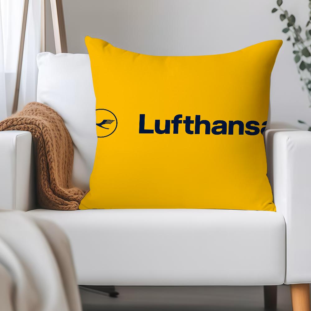 Deutsche L-lufthansa German Pillow Case Applicable Space For Guest Rooms Interiors Cars Office House Decoration