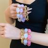 Colorful Jade Geometric Acrylic Bracelet - Retro, Simple, & Fashionable with a High-End Feel