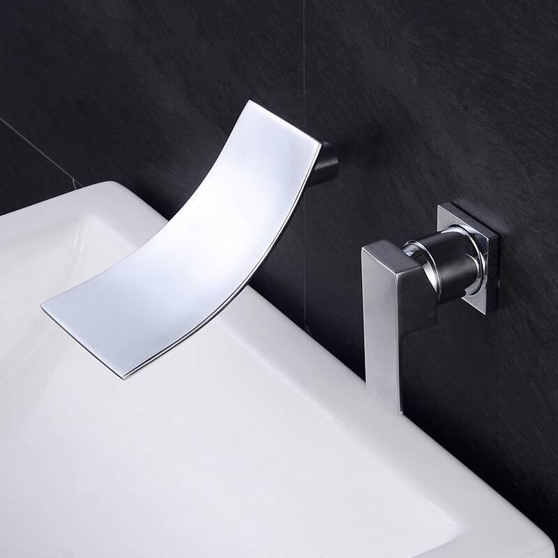 Nordic Concealed Waterfall Wall-Mounted Basin Faucet
