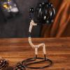 Human Figure Iron Candle Holder Handmade Metal Jute Rope Candlestick Nordic Boho Home Decor for Dining Table Bar Countertop Wedding Restaurant