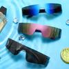 Trendy Cyber Punk Sun Glasses for Men and Women with UV400 Protections Comfortable Nose Pad Eyeglasses for Motorcycling