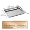 Dianrui'en 304 Stainless Steel Rectangular Deep Plate, 32cm