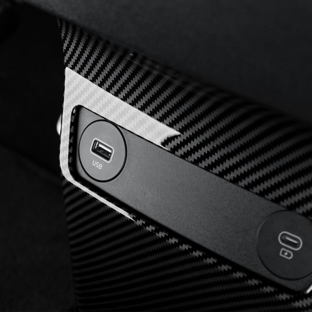 Für KIA EV6 GT Line 2026-2026 Mittelkonsolen-USB-Ladeanschlussabdeckung Anti-Kratz-Rahmen Auto-Innenraumleisten