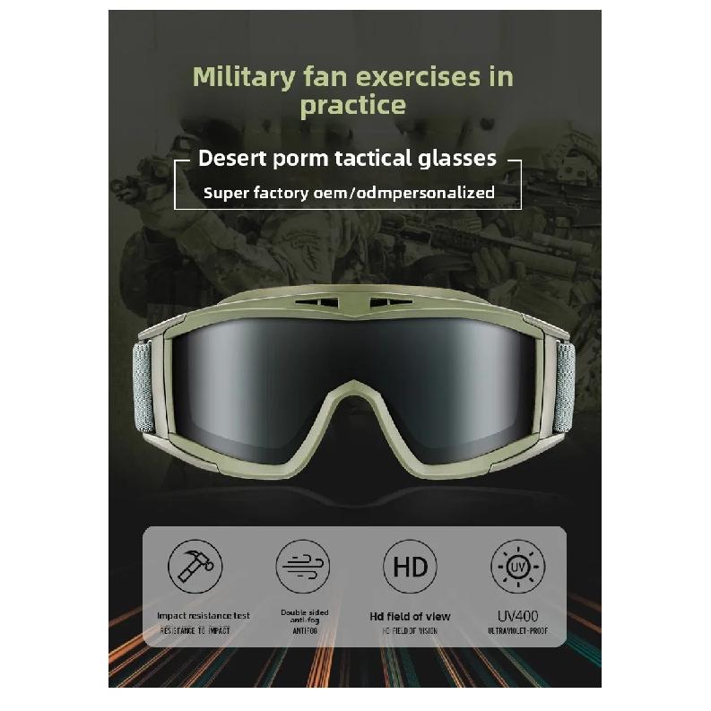 Explosion Proof Shooting Tactical Goggles Anti-impact CS War Game Airsoft Paintball Hunting Mounteering Goggles Glasses