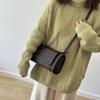 Johnature Echte Leder Damen Tasche Retro Postboten Tasche Vielseitig Weiches Rindsleder Einfarbige Umhängetasche