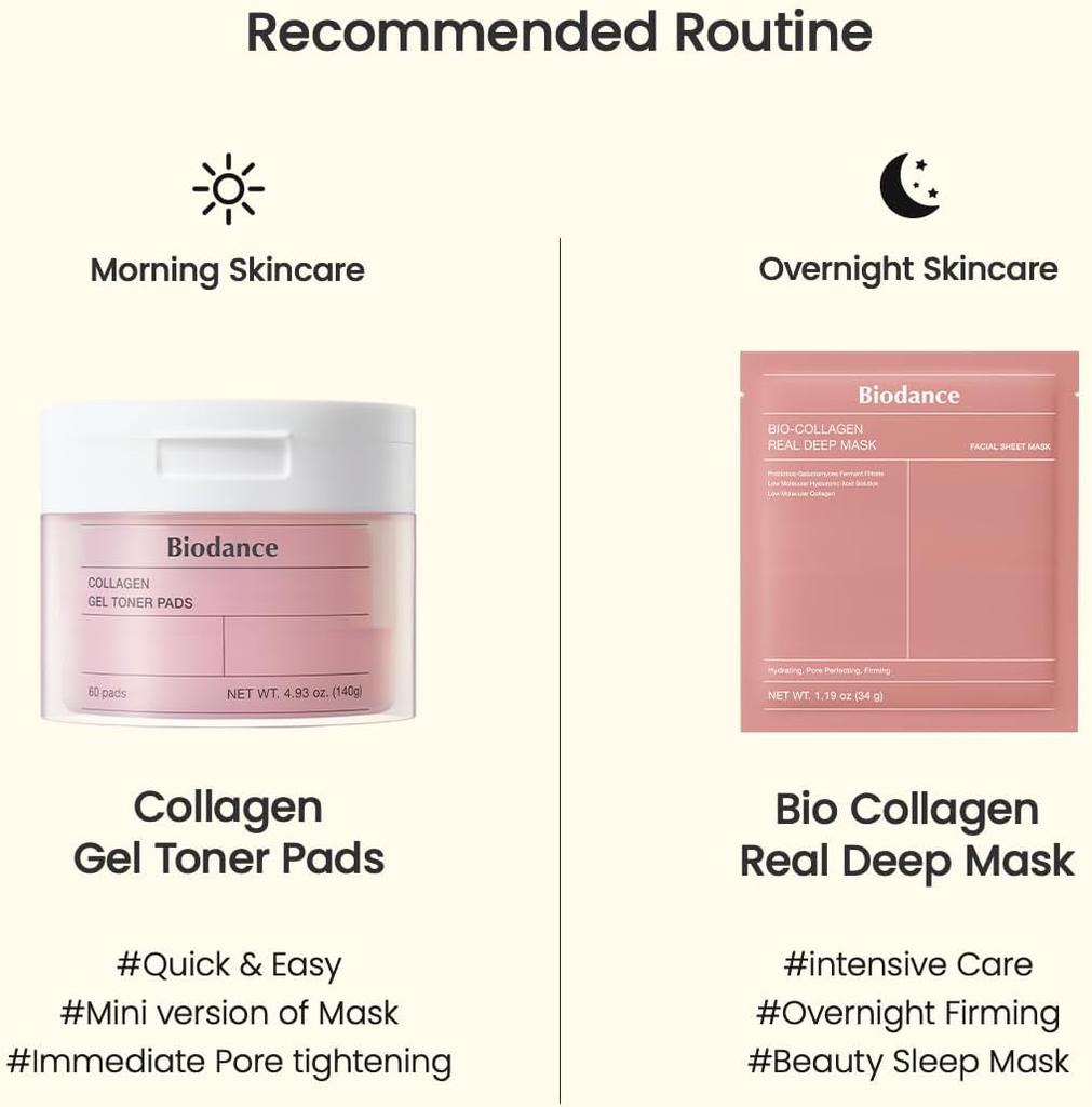Biodance Gel Toner Pads 60pcs Toner Pad Collagen Vita Ceranol Sea Kelp