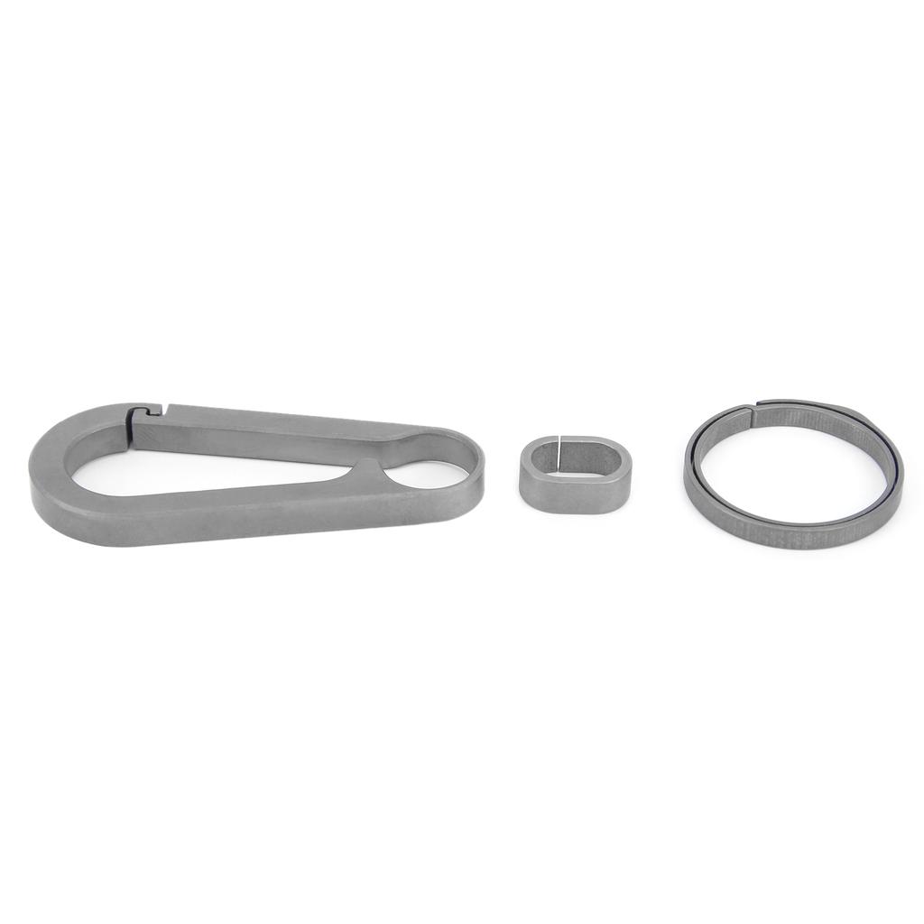 Lightweight Titanium Alloy Key Chain Waist Hanging Keyring Outdoor Climbing Key HolderGrey