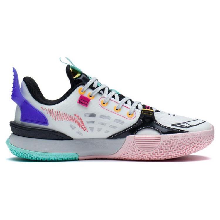 New LINING All City 10 Basketball Shoes Men's Low Top White/Pink ABAS019-G