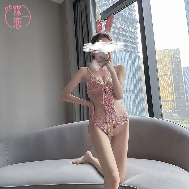 Sexy one-piece lingerie women's tight fit bunny uniform nightclub rabbit cosplay suit