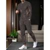 Herren bedrucktes lässiges Sportswear-Set, Langarm-Oberteil mit langer Hose, Modisch und trendig für den täglichen Gebrauch