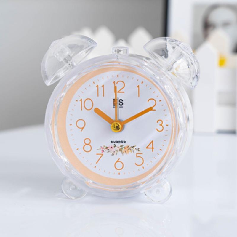 Fashionable simple plastic candy colored basket bedroom bedside silent electronic alarm digital clock