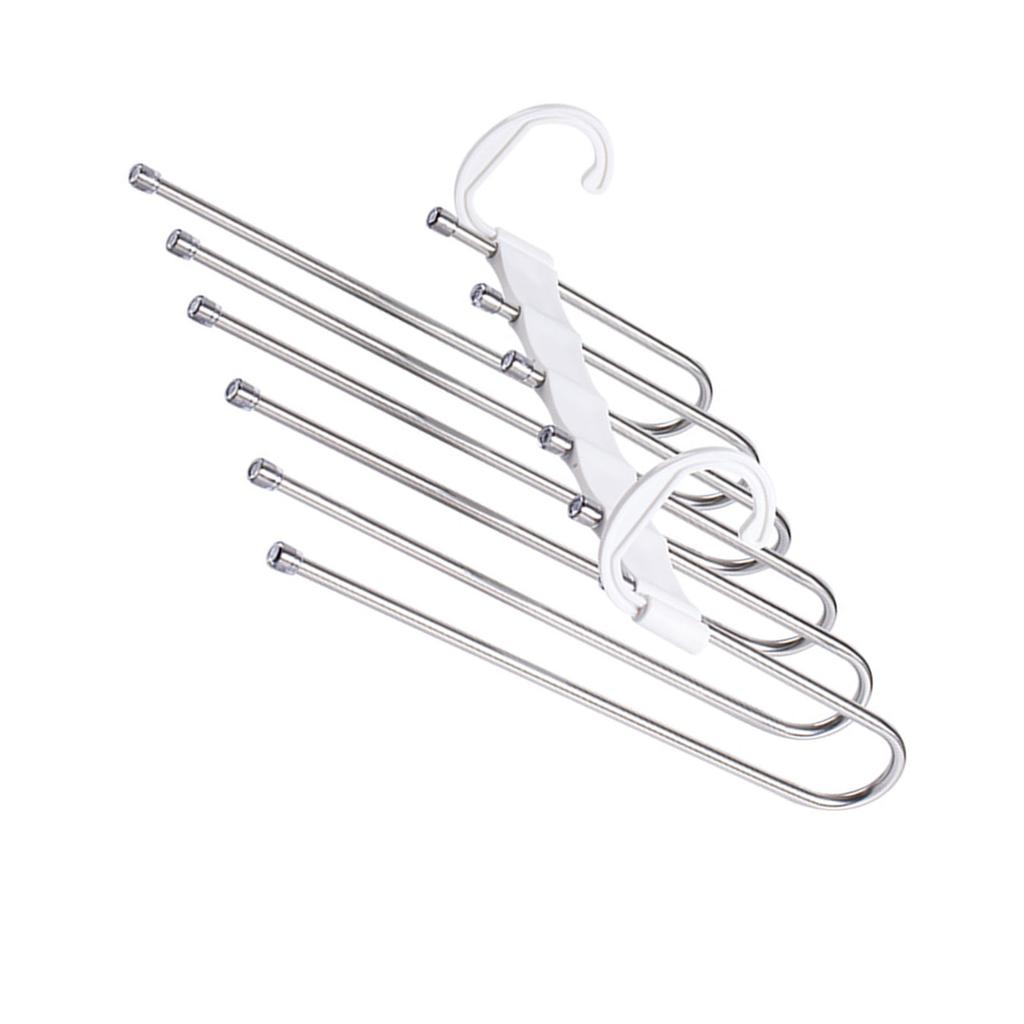 Weißer Faltbarer Hosenständer Kleiderbügel Multifunktional Mehrschichtig Hosen Faltbar Hosen Hängeständer
