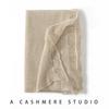Women's 100% Cashmere Scarf - Soft, Warm, Elegant Knit with Tassels for Autumn and Winter.