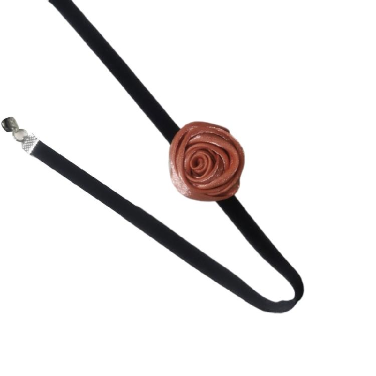 Bohemian Flowers Velvet Elegant Rose Necklet Clavicle Chain Autumn and Winter