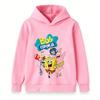 Kids Boys Girls Pullover Hoodie Cartoon Sponge Character Print Casual Soft Long Sleeve Sweatshirt for Toddlers Children Daily Wear