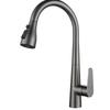 Grey 304 Stainless Steel Kitchen Faucet Brushed Gold Pull Out Hot And Cold Mixed Water Sink Faucet Multifunctional Kitchen Tap