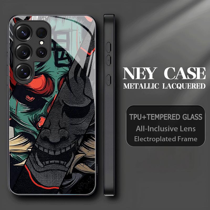 Creative Illustrations Style Ghosts on Tempered Glass Phone Cases for Samsung Galaxy S26 S25 S24 S23 S22 S21 and other models