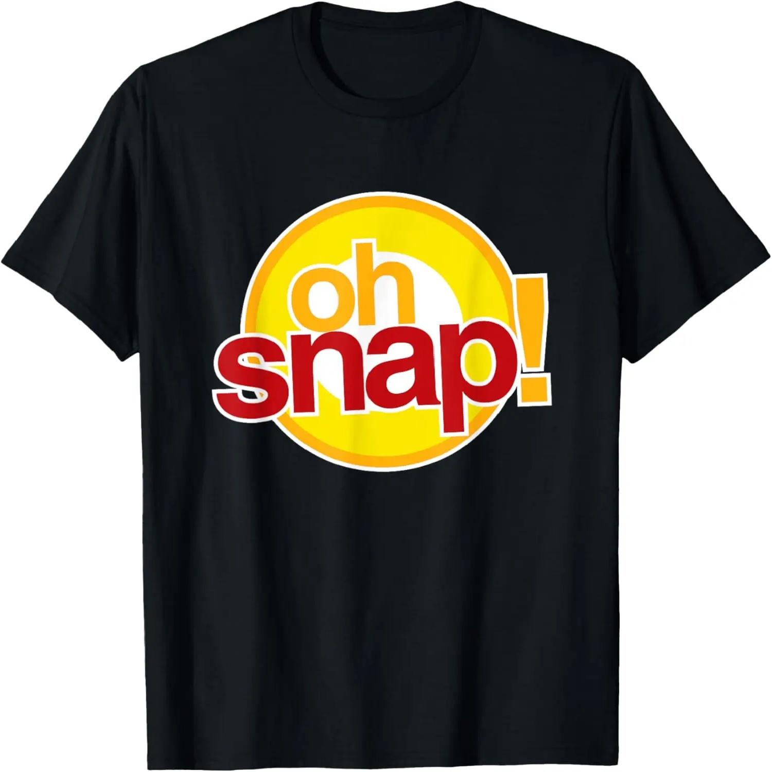 Oh Snap 90s Funny Saying Fun Expression Graphic T-Shirt S чёрный