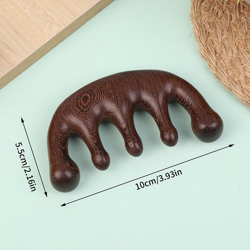 Cartoon Wood Scalp Head Massage Eye Guasha Massage Body Beautify Multifunctional Meridian Comb Body Care