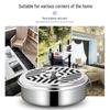 Stainless Steel Mosquito Coil Holder with Lid and Ash Catcher - Fireproof, Non-Scalding Outdoor Incense Burner.