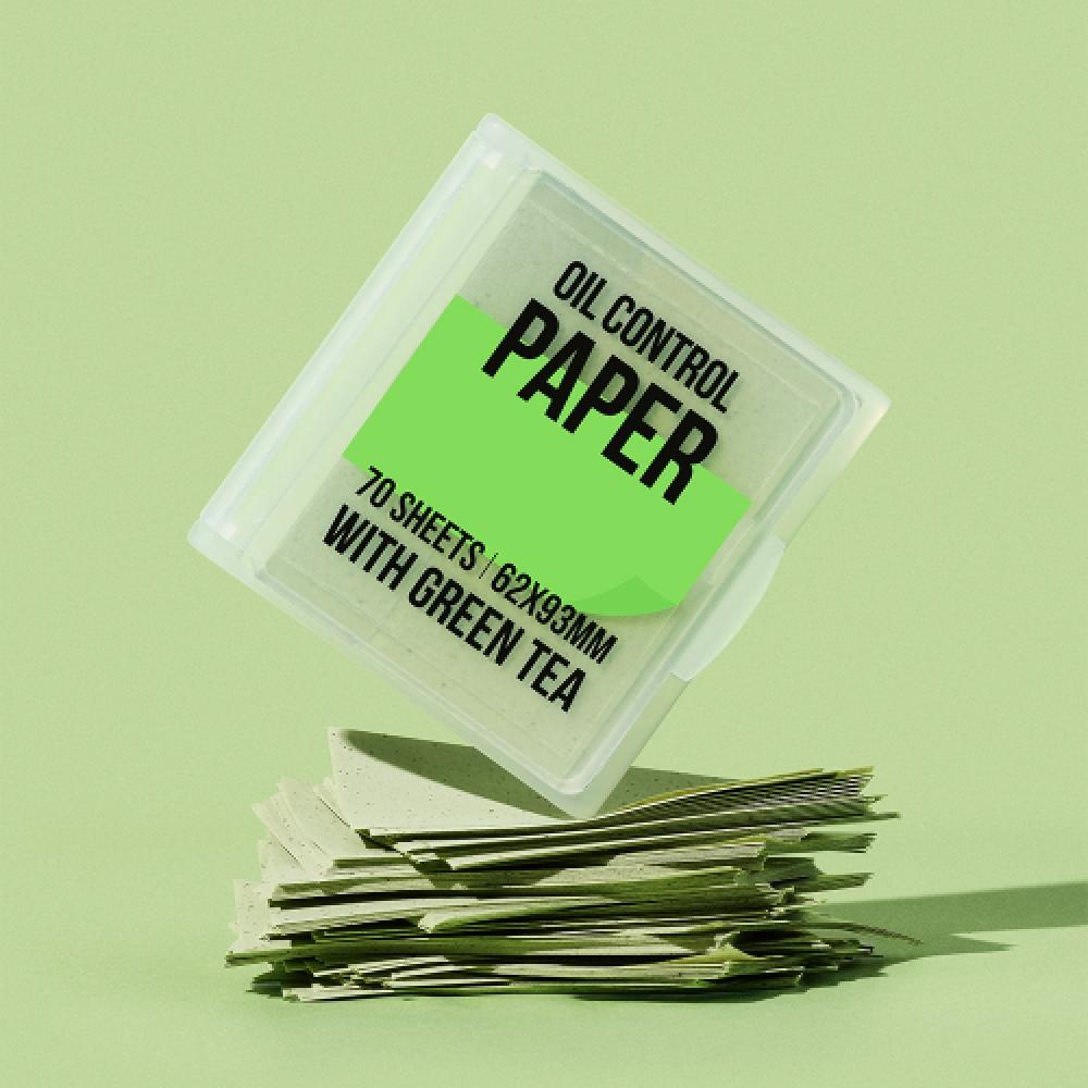 Amore Basic Oil Control Paper Green Tea 70 Sheets X3 NONE