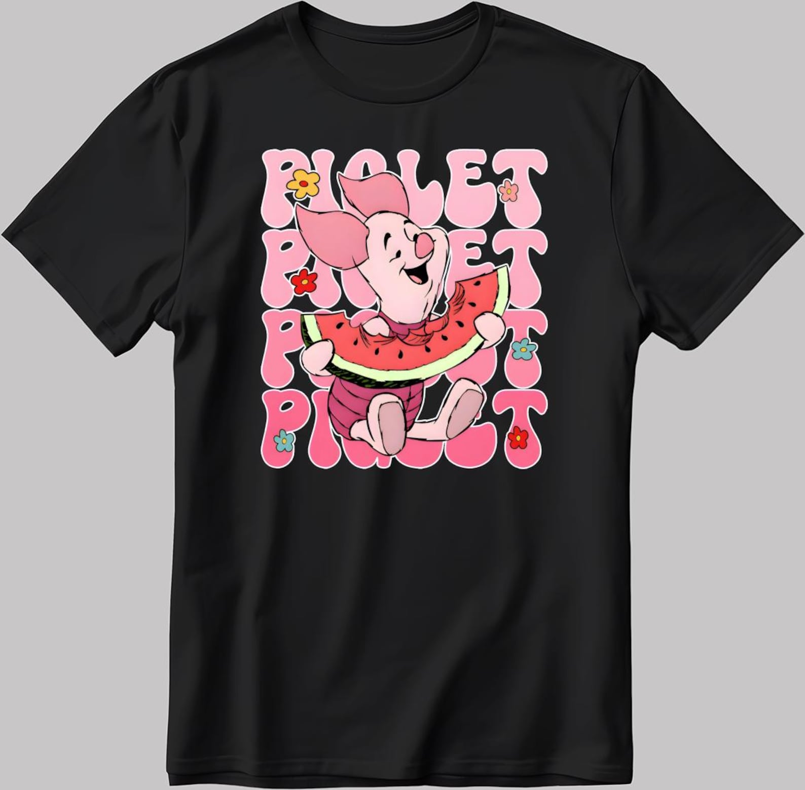 Piglet watermelon White-Black Men / Women T-Shirt AB150 4XL
