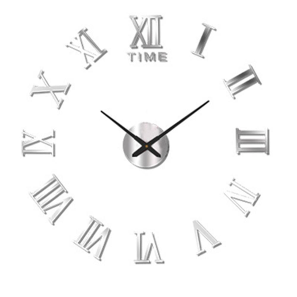 Modern Design Large Wall Clock 3D DIY Quartz Clocks Watches Acrylic Mirror Stickers Living Room Home Decor Horloge
