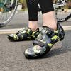 Mountain Road Cycling Shoes With Rotating Dial Unisex Breathable Anti-Slip Bike In Camo Large Sizes