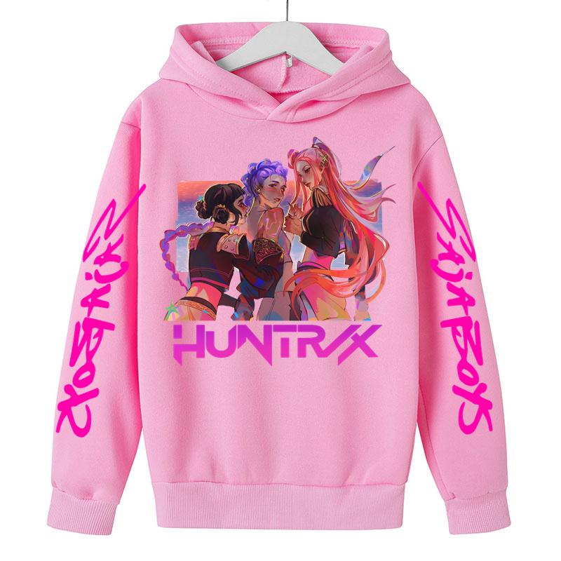 KPop Demon Hunter Rumi Derpy Cartoon Girls Boy Hooded Sweatshirt Warm Children's Wave Fashion Casual Tops Casual Girls Clothing