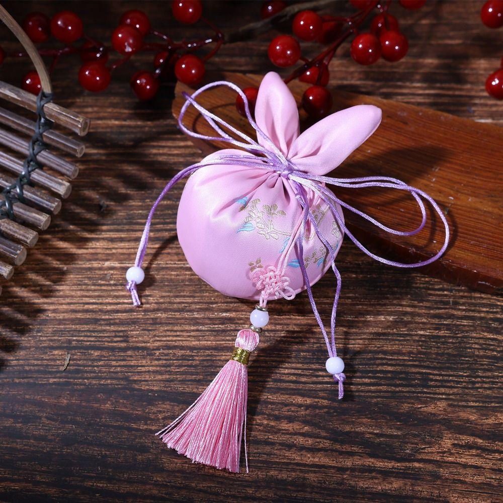 Handmade Mid-Autumn Festival Rabbit Sachet Bag Hanging Embroidery Sachet Pendant  Home Decor