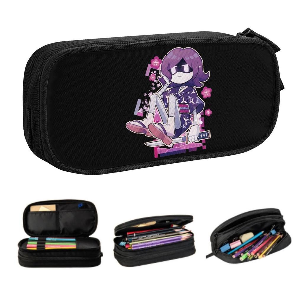 Custom Korean Uzi Doorman Murder Drones Pencil Case for Boys Gilrs Large Storage Pen Bag Box School Supplies