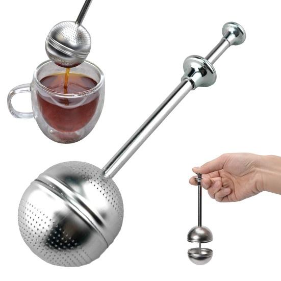 Stainless Steel Tea Infuser with Long Handle Reusable Loose Leaf Tea Strainer